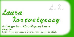 laura kortvelyessy business card