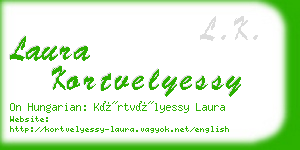 laura kortvelyessy business card